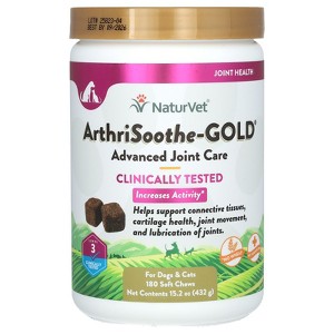 NaturVet ArthriSoothe-GOLD, Advanced Joint Care, For Dogs & Cats, Level 3, 180 Soft Chews, 15.2 oz (432 g) - 1 of 3