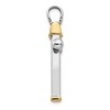Black Bow Jewelry 14k Two Tone Gold, Polished Tube Cross Pendant, 18 x 32mm - 2 of 4