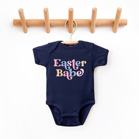 The Juniper Shop Easter Babe Colorful Baby Bodysuit - Newborn - Navy