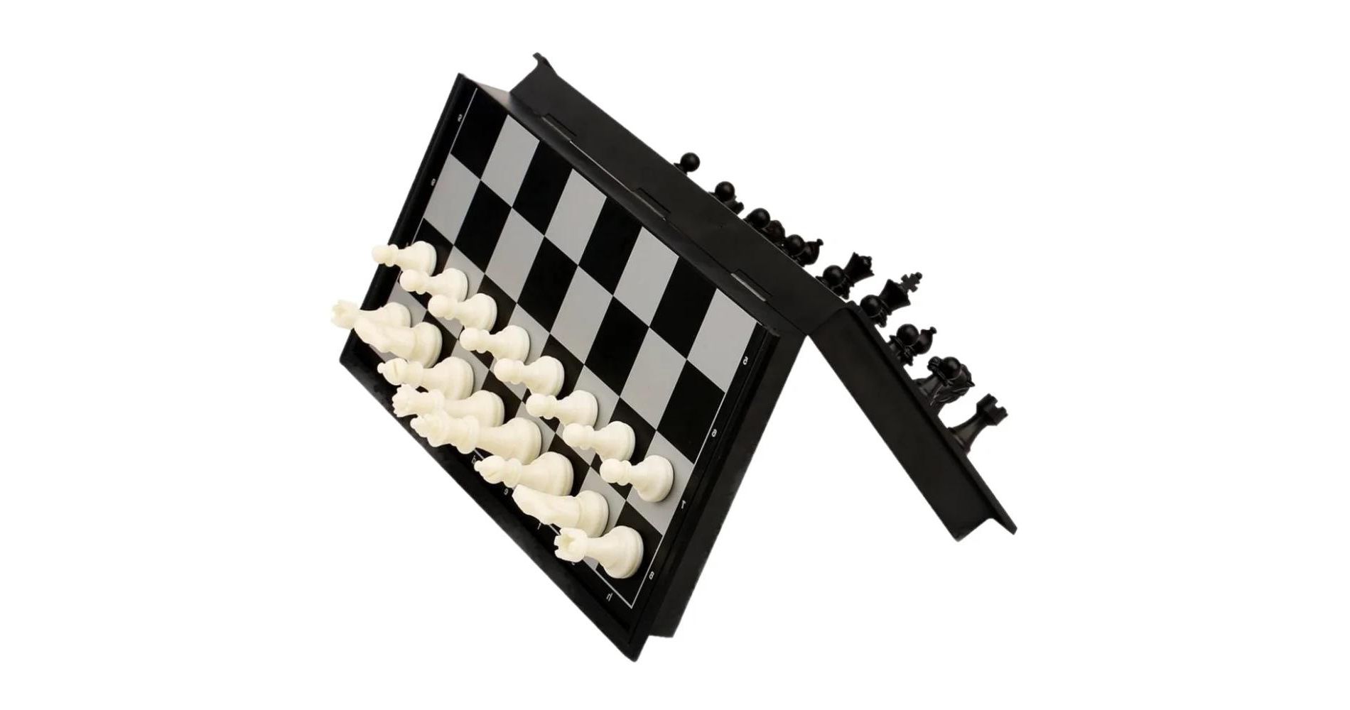 MOVSSOU Magnetic Chess Set Foldable Board Games 15"