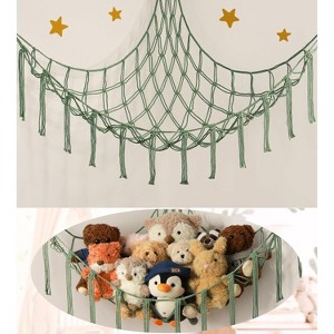 Stuffed Animal Storage Hammock Net – Hanging Toy Organizer for Kids Room, Nursery, or Bedroom Decor - 1 of 4
