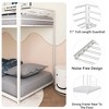 NicBex Square Twin Over Full Bunk Bed with Safety Vent Board Guardrail,Twin Loft Bed with Built-In Ladder,Low Profile Bunk Beds for Bedroom,White - 4 of 4