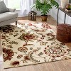 Well Woven Grand Garden Floral Oriental Modern Formal Traditional Transitional Soft Ivory Area Rug - 2 of 4