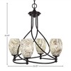 Toltec Lighting Capri 4 - Light Chandelier in  Dark Granite with 5" Natural Fusion Shade - 2 of 2
