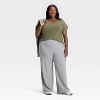 Women's High-Rise French Terry Wide Leg Cargo Pants - Ava & Viv™ - 3 of 3