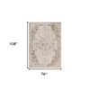 Cream And Brown Medallion Area Rug - 3 of 4