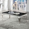NicBex 51 Inch Rectangle Coffee Table with White Glass Tabletop,Modern Center Table for Living Dining Room - 3 of 4