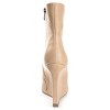Journee Collection Womens Glorria Tru Comfort Foam Inside Zip Wedge Booties Tan 7 - 3 of 4