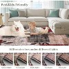 Washable Runner Rug Modern Floral Rug Geometric Runners Grey Hallway Runner Carpet Soft Low-Pile Bathroom Mat Laundry Hallway - 3 of 4