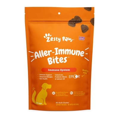 Zesty Paws Allergy Immune Soft Chews for Dogs - Lamb Flavor - 60ct