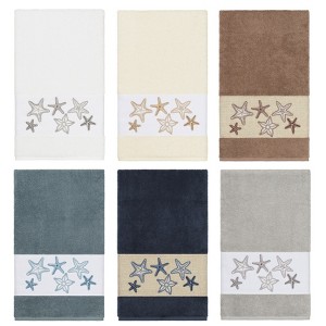 Linum Home Textiles 100% Turkish Cotton LYDIA Embellished Towel Set - 1 of 3