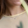 Bearfruit Jewelry Sterling Silver 18K Gold Plated Blake Circle Pave Crystal Necklace - 4 of 4