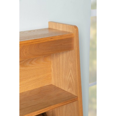 Perry Adjustable White Ash Wood 4-Shelf Bookcase