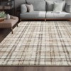 All-Polyester Pearl Velvet Cotton TPR Washable Foldable Back Printed Carpet - Irregular Checkered Design, Easy to Clean - 4 of 4