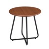 Maggift Patio End Tables, Modern Decorative Side Tables, Stylish Design for Patio, Living Room, Indoor and Outdoor Use, Brown, 19.69"*19.69"*21.06" - 3 of 4