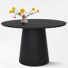 Dwen 46'' Dining Room Table with Pedestal Base, Manufactured Wood Foild with Grain Paper Round Top Dining Table - Maison Boucle - 2 of 4