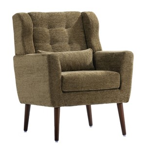 NicBex Comfy Accent Chair Modern Upholstered Chenille Armchair with Wood Legs Soft Lazy Sofa Chair for Bedroom,Living Room - 1 of 4