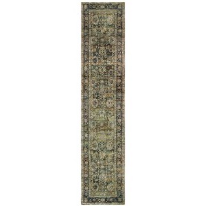 Oriental Weavers Andorra 7125C Green/ Brown Indoor Area Rug - 2'6" x 12' - 1 of 4