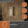 VAXCEL Morgan Park 1 Light Dusk to Dawn Contemporary Outdoor Wall Lantern Clear Glass - 3 of 4