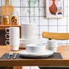 vancasso 16 Piece White Ceramic Porcelain Dinnerware Tableware Dinner Set with Dinner Plate, Dessert Plate, Bowl, Mug Set - 4 of 4