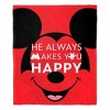 Disney 100 He Makes You Happy Silk Touch Throw - 2 of 4
