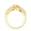 GILDED 1 CTTW Lab Grown Diamond Twist Fashion Ring in 14KT Gold Plating Over Sterling Silver, Size 7 - 3 of 4