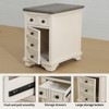 Etelifrank Modern Solid Wood 2-Drawer End Table - 2 of 4