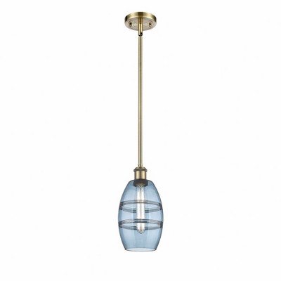 Vaz - 1 Light Stem Hung Mini Pendant In Industrial Style-8.13 Inches Tall and 5.88 Inches Wide