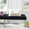 First Comes Love Pillow - Gold/Cream - 12"X18" - Safavieh - 2 of 3