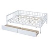 KTMBDW Daybed with 2 Drawers, Wood Daybed Frame With Wooden Fence, No Box Spring Needed, Furniture for Bedroom, Living Room,Gray/White/Walnut/Natural - 4 of 4