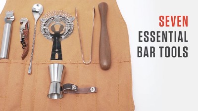 Foster & Rye Canvas Travel Bartender Kit Barware Set - Cocktail Tool Bag  And Portable Bar Set Perfect Gifts For Men, Brown : Target