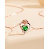 Molenia Heart Birthstone Necklace for Women 925 Sterling Silver Rose Gold Necklace Pendant Jewelry Christmas Anniversary Birthday Gifts for Her - 3 of 4