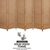 6 Panel Folding Room Divider, Arched Woven Privacy Screen, Lightweight Partition Wall, Freestanding Decorative Separator-The Pop Home - 3 of 4