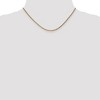 Black Bow Jewelry 1.8mm 14k Rose Gold Solid Diamond Cut Spiga Chain Necklace - 3 of 4