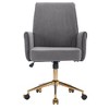 PAGED Swivel Office Chair Height Adjustable Gaming Chair with Golden Base & Soft Cushion for Living Room, Home Office - 4 of 4