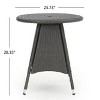 Christopher Knight Home Cypress Outdoor Wicker 3 Piece Round Bistro Set with Cushion - 4 of 4