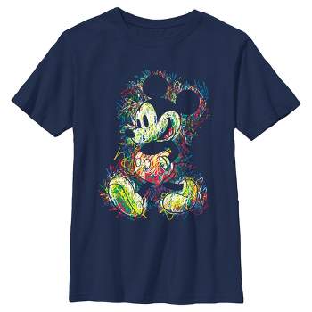 Boy's Mickey & Friends Retro Mickey Scribbles T-Shirt
