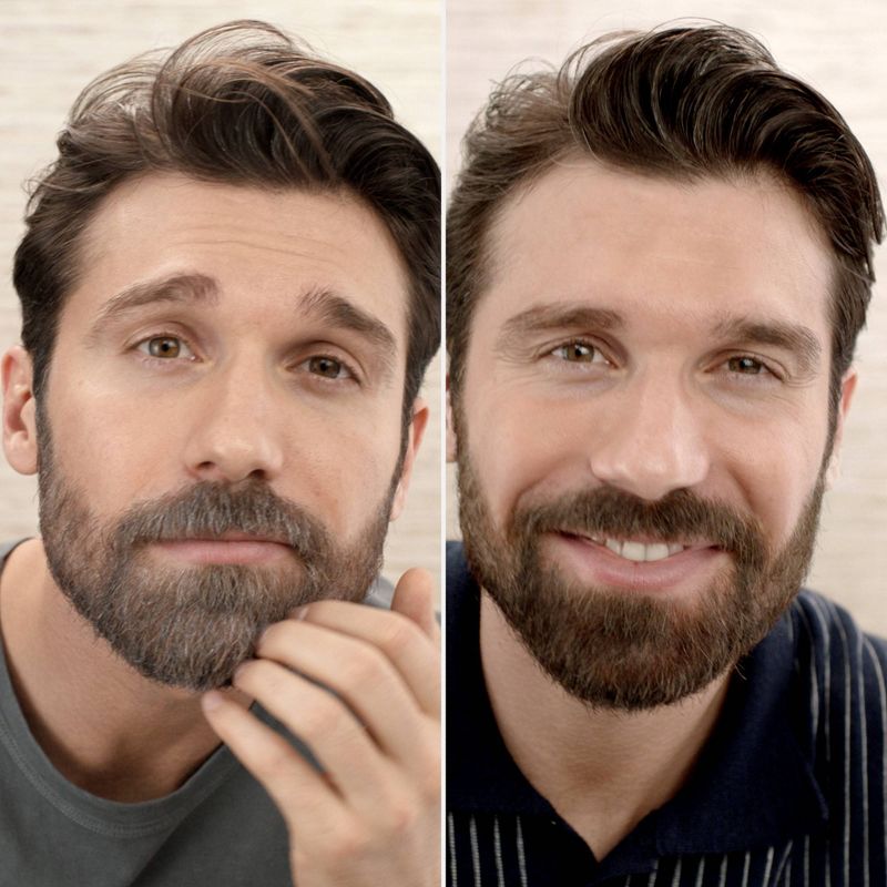 Just For Men Mustache & Beard Beard Coloring for Gray Hair with Brush Included, 4 of 8
