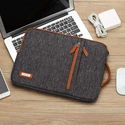 Hachikiko 15.6" Laptop Sleeve Case,Water Resistant,Shockproof, Fits MacBook Pro, Yoga 720,ThinkPad P1,HP Envy, Dell, ASUS ROG,Dark Grey