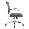 LeisureMod Benmar Mid-Back Office Chair, Leather Upholstery with Swivel, Tilt, and Chrome Base, Modern Desk Seating for Home Office or Conference Room - 4 of 4