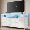 63" Long TV Stand Dresser with 10 Fabric Drawers, Safety Power Outlet & LED Lights, Sturdy Storage Unit for 75 Inch TV - 2 of 4