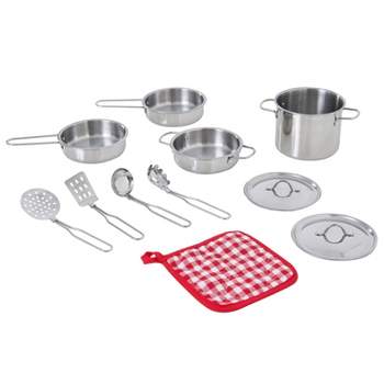 Costway 11pcs Pots & Pans Set Stainless Steel Kitchen Cookware w