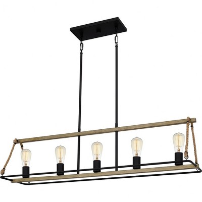 Quoizel Lighting Oak Park 5 - Light Chandelier in  Matte Black