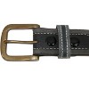 CTM Mens Big & Tall  Two Tone Bridle Belt with Removable Buckle - 4 of 4