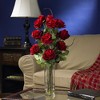 Nearly Natural Roses with Cylinder Vase Artificial Flower Arrangement - 2 of 2