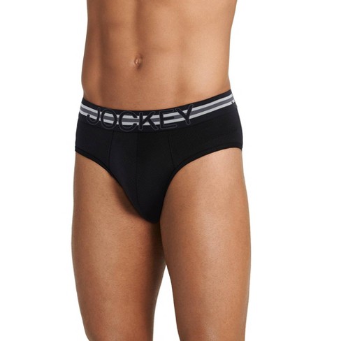 Jockey Men's Sport Stability Pouch Microfiber Brief 2XL Black