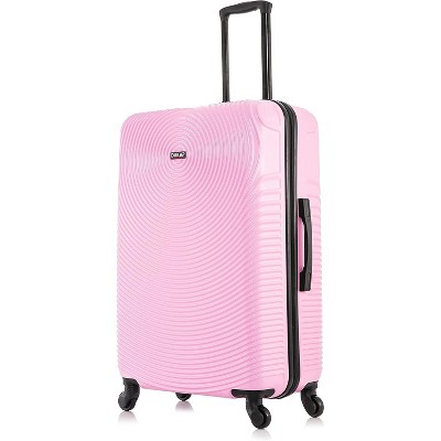 28-Inch Large Checked Hardside Luggage, Spinner Wheels, Durable Lightweight Suitcase with Handle & Trolley