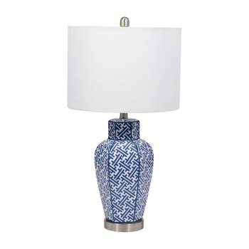SAGEBROOK HOME 27" Ceramic Jar Table Lamp Blue/White