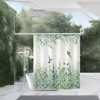 Aoibox Green Leaf Shower Curtain with Emerald Bird Mint Green Design, Hummingbird Water Resistant Fabric for Bathroom Decor - 4 of 4