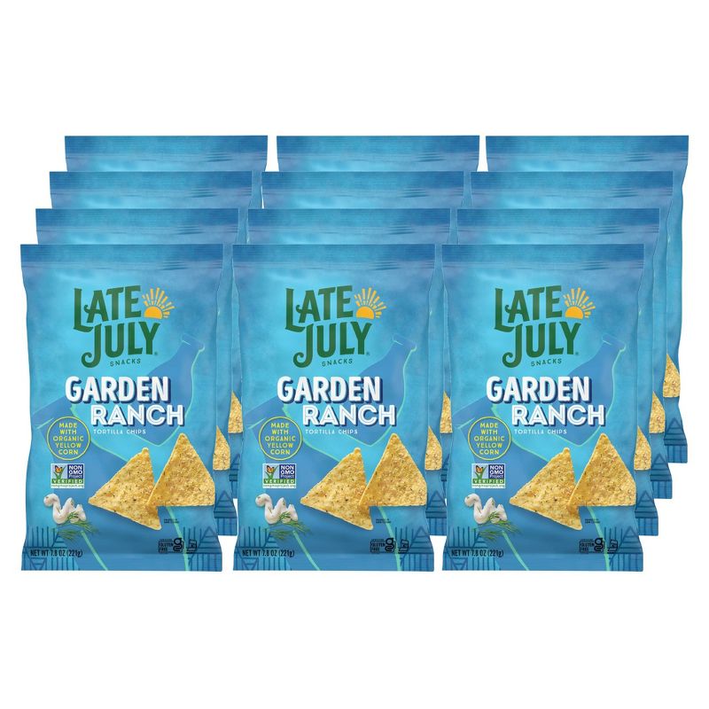 Late July Snacks Garden Ranch Tortilla Chips - Case of 12/7.8 oz, 1 of 7